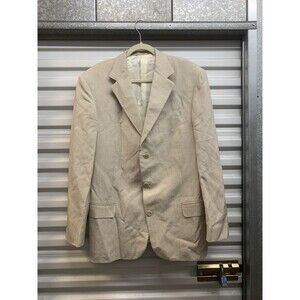 Ermenegildo Zegna Su Misura Sport Coat Linen Wool Silk Beige Color Sz 54L